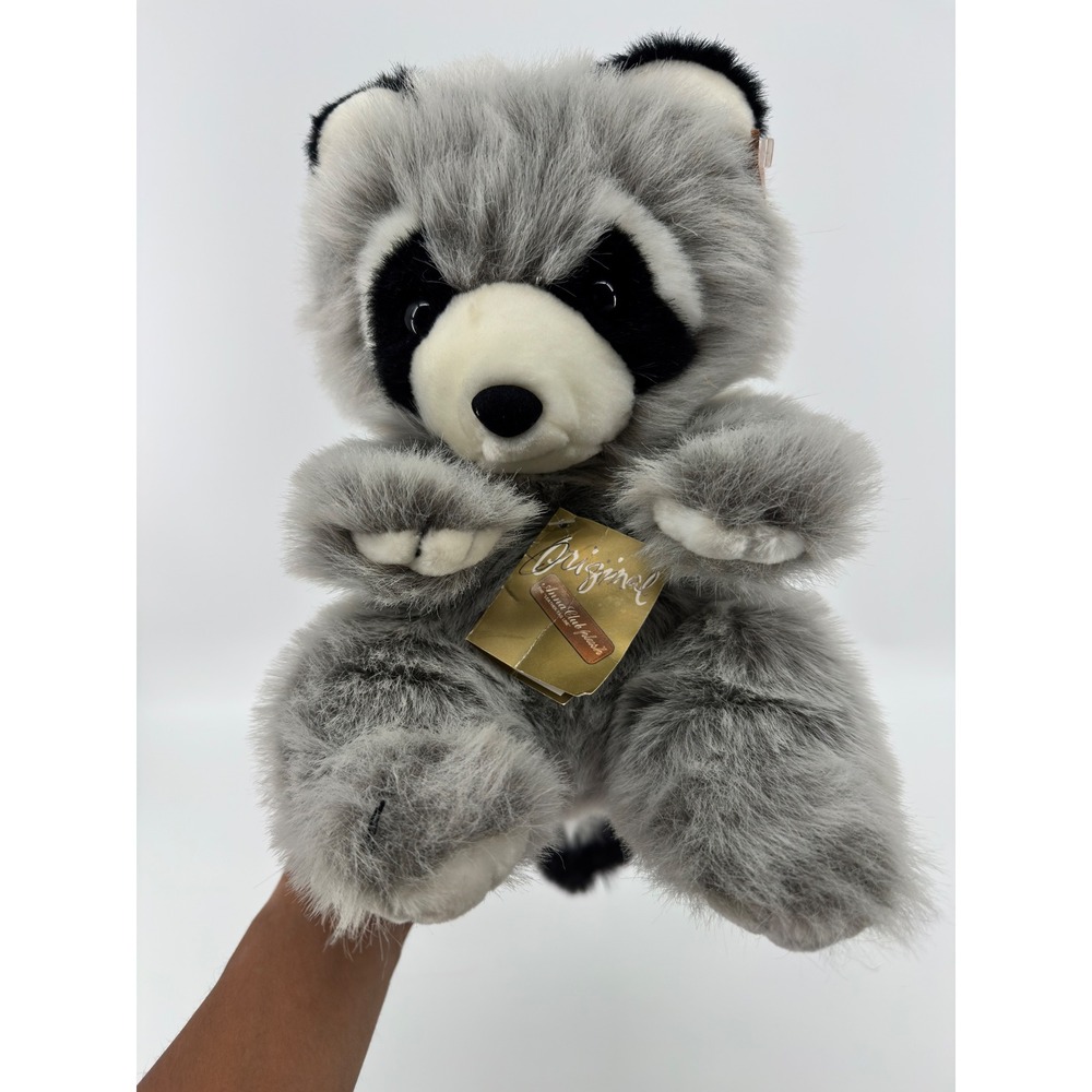 Anna Club Plush Raccoon Stuffed Animal Leather